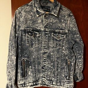 Members Only Acid Washed Denim Jacket